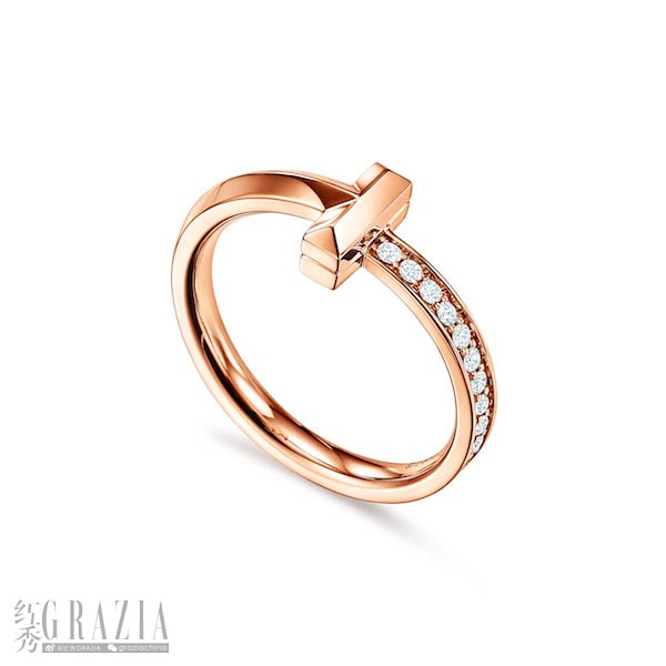Tiffany & Co. 蒂芙尼T1系列 18K玫瑰金镶钻窄式戒指(1).jpg