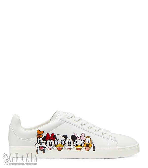 DISNEY X STUART WEITZMAN LIVVY SNEAKE White Multi Printed Action-1.jpg