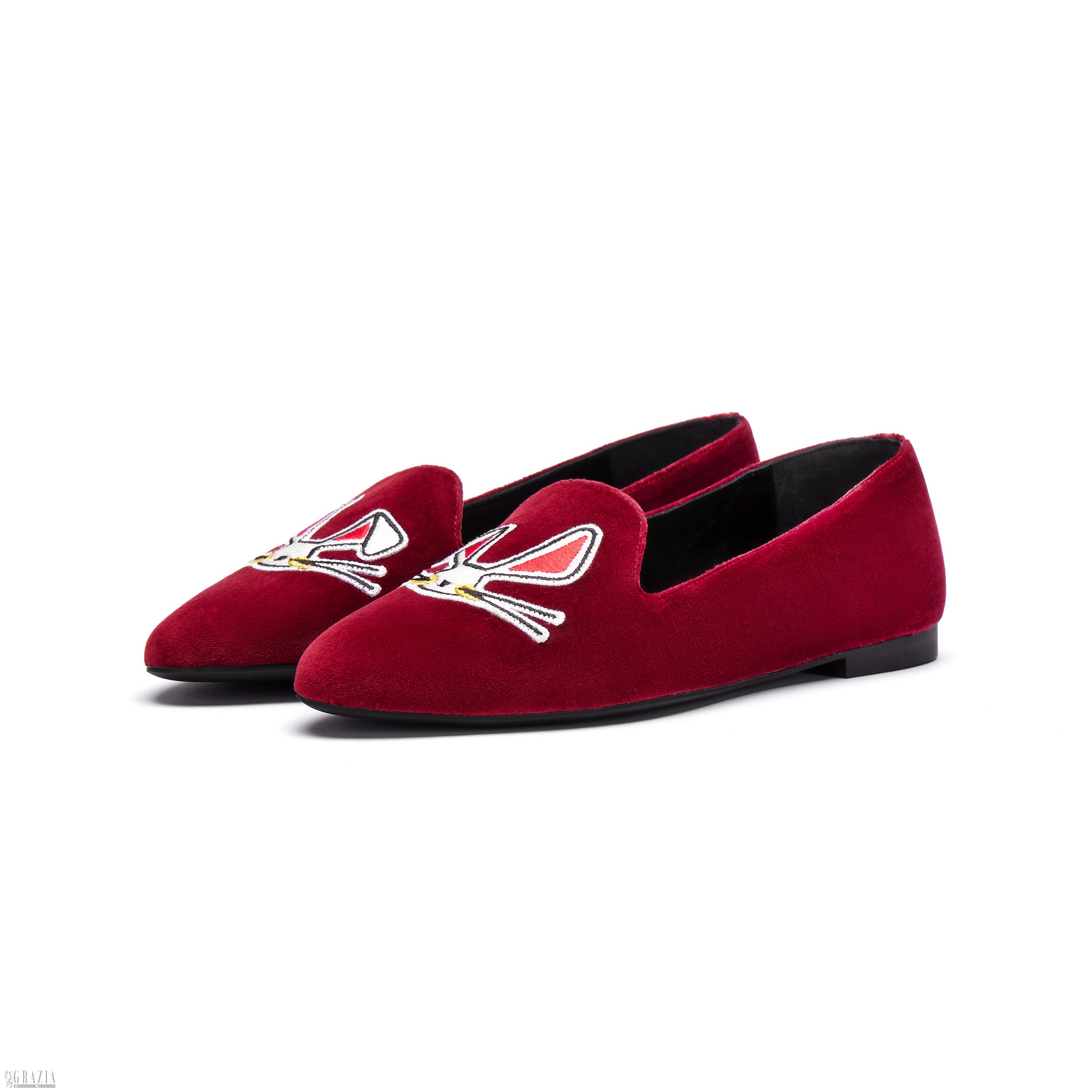 LUNAR RABBIT LOAFER Bordeaux Velvet-2.jpg