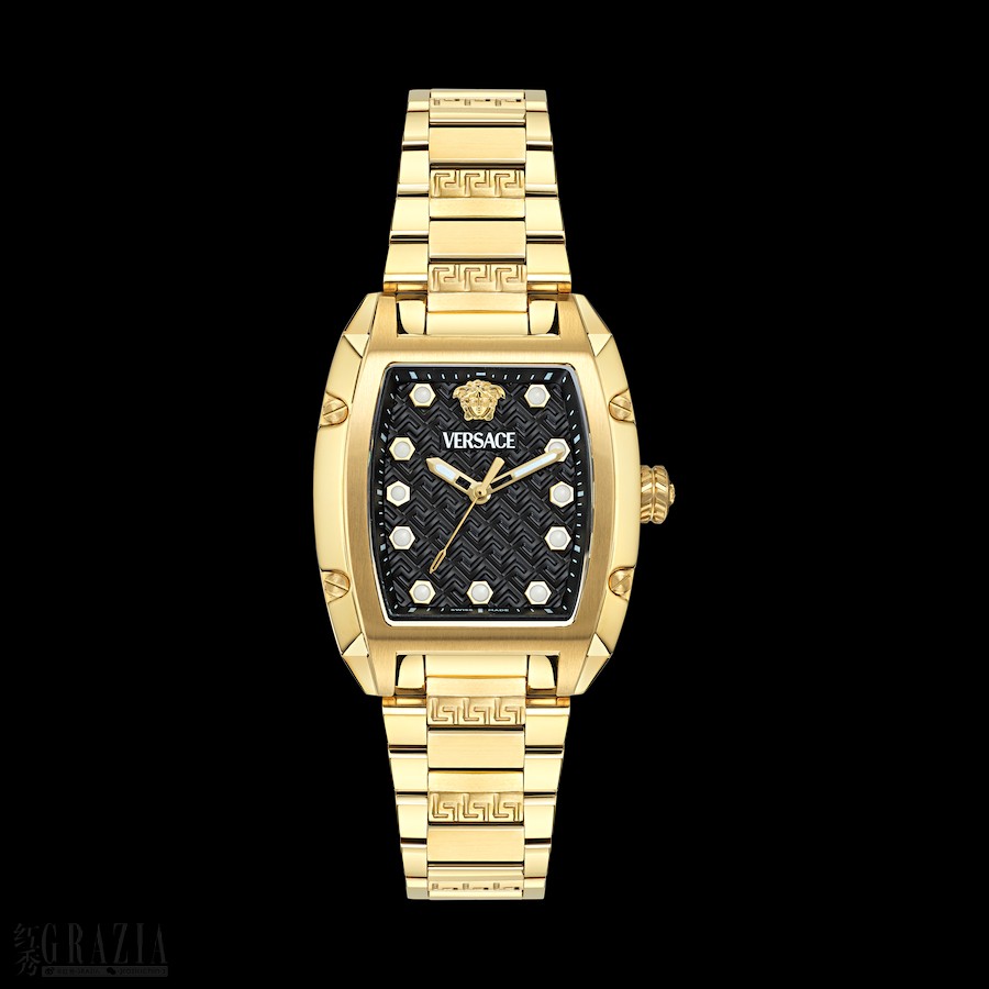 Versace Dominus Lady腕表黄金表链款-图1.png