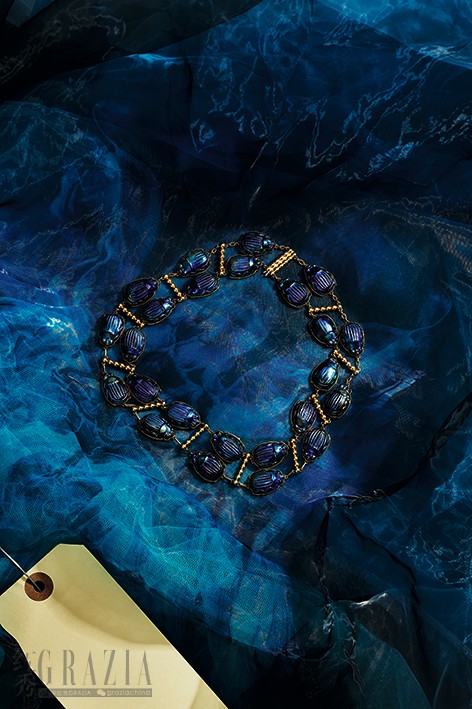 项链，黄金，玻璃，来自蒂芙尼古董珍藏库.jpg.png