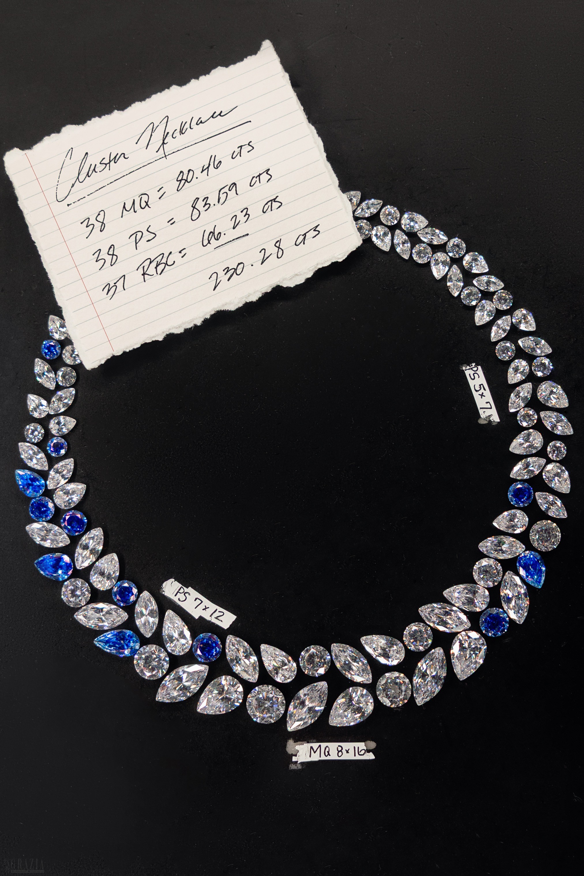 04. Winston Cluster Wreath钻石项链蜡模排石工艺图.jpg