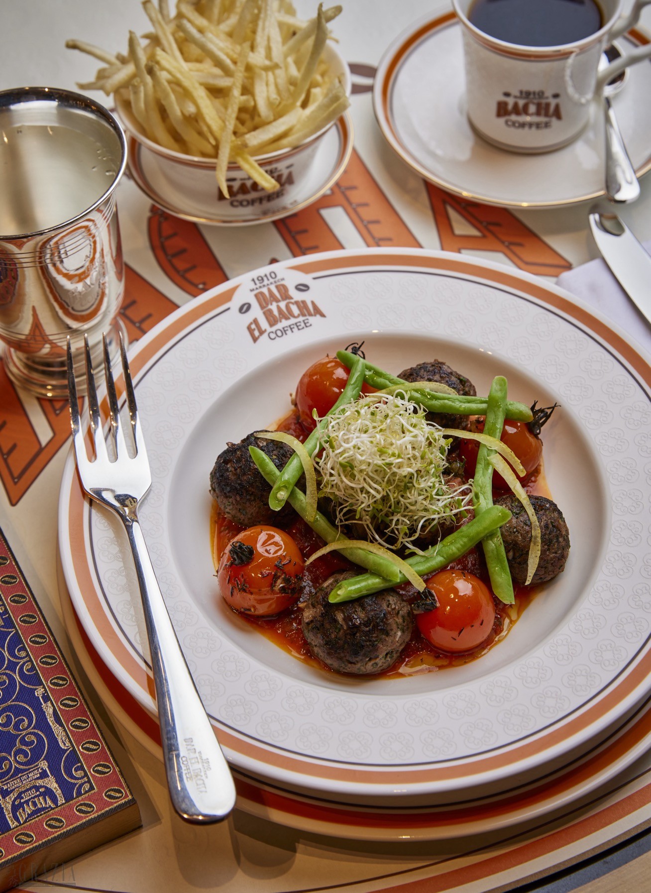 Bacha Coffee - Meat - Our Traditional Moroccan Kefta Meatballs, Gravy, Straw Potato Fries (2).jpg