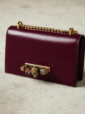 Alexander McQueen 2018早秋全新包袋系列：Jewelled Satchel宝石手袋
