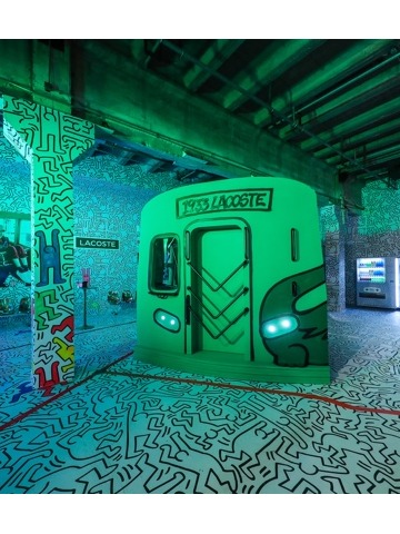 复古地铁车厢、大型涂鸦艺术墙！ LACOSTE × KEITH HARING 城市街区派对  释放“自由之魂”