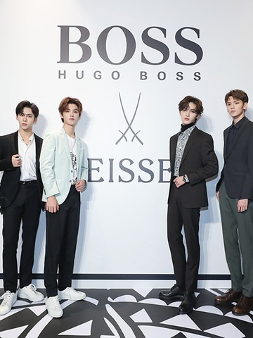 BOSS X MEISSEN 假日联名胶囊系列登陆上海 NEXT组合成员朱正廷、黄明昊、毕雯珺、丁泽仁、李权哲及黄新淳现身活动现场