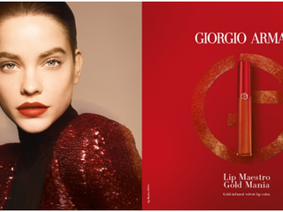 阿玛尼全新「琉金」红管唇釉 双唇宛如披上金丝绒华服