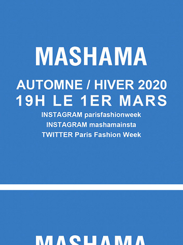 MASHAMA Fall/Winter 2020