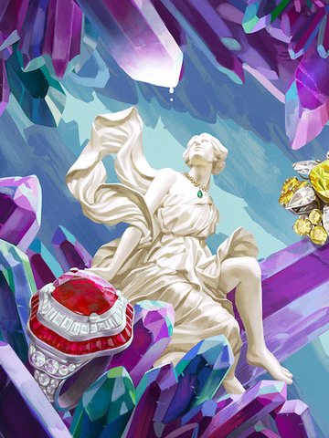 BVLGARI宝格丽Barocko高级珠宝系列 “红宝石纱幔”（Ruby Drapery）戒指 源起罗马繁盛巴洛克艺术