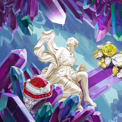 BVLGARI宝格丽Barocko高级珠宝系列 “红宝石纱幔”（Ruby Drapery）戒指 源起罗马繁盛巴洛克艺术