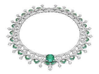 BVLGARI宝格丽Barocko高级珠宝系列 Emerald Ribbon祖母绿缎带