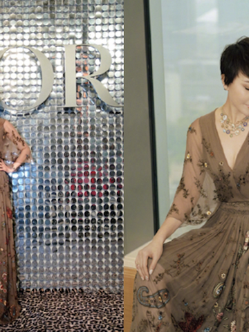 刘嘉玲受邀出席迪奥二一秋季成衣上海秀 展露绰约风姿