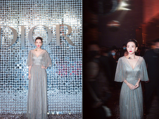 章子怡出席迪奥二一秋季成衣上海秀  复古造型尽释端雅气质