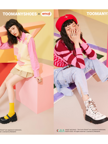 超会social的 emoji®和TooManyShoes出联名系列啦！