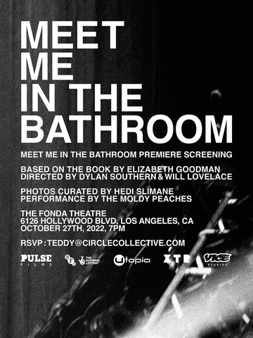 HEDI SLIMANE与《Meet Me in the Bathroom》联袂推出音乐海报