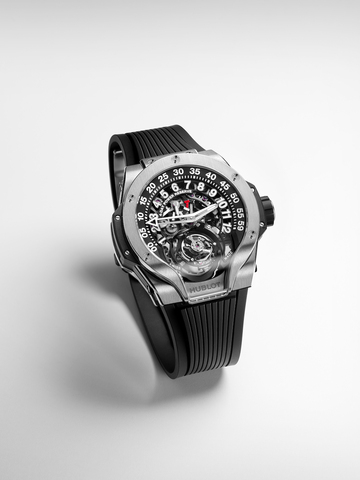HUBLOT宇舶表MP-13耀目呈世： 全新双轴陀飞轮与双逆跳显示复杂功能腕表