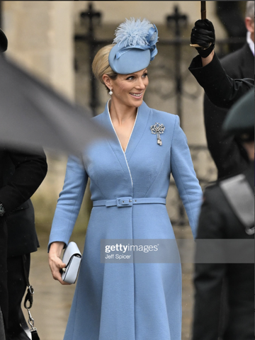 ZARA TINDALL携Strathberry出席查尔斯三世加冕礼