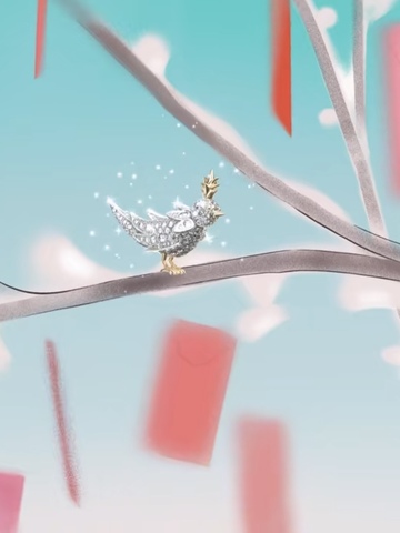 蒂芙尼呈献2024新春创意视觉 品牌标志性作品与经典“石上鸟”共同诠释“爱启新春”