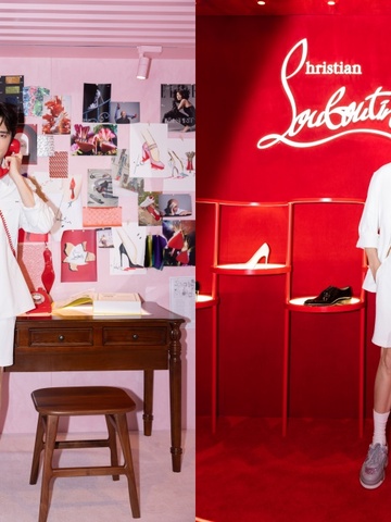演员张新成、刘些宁亮相Christian Louboutin路铂廷 成都红底限时体验空间