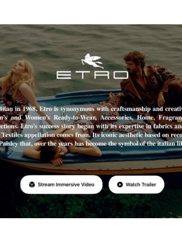 ETRO 成为首个通过 Apple Vision Pro 直播沉浸式时装秀的时尚品牌