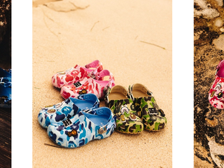  Crocs卡骆驰首次携手日本潮流品牌BAPE®，推出全新联名系列鞋款