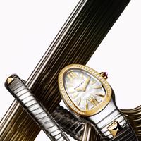 2026“ 钟表与奇迹 ” 高级钟表展 BVLGARI 宝格丽 Serpenti Tubogas Studs 胶囊腕表 金与精钢： 风格魅力与果敢表达的碰撞