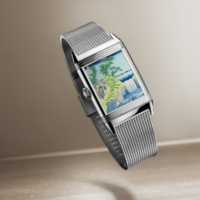 积家呈献REVERSO TRIBUTE ENAMEL  HOKUSAI WATERFALLS SERIES 翻转系列珐琅腕表 葛饰北斋“瀑布”系列画作限量版