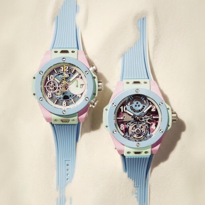 HUBLOT宇舶表夏日新作：粉彩陶瓷的艺术演绎